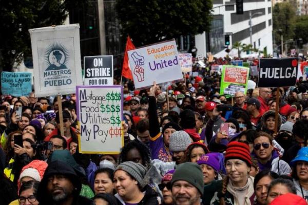 Pemogokan Pekerja Pendidikan di Los Angeles, 420 Ribu Siswa Tidak Sekolah