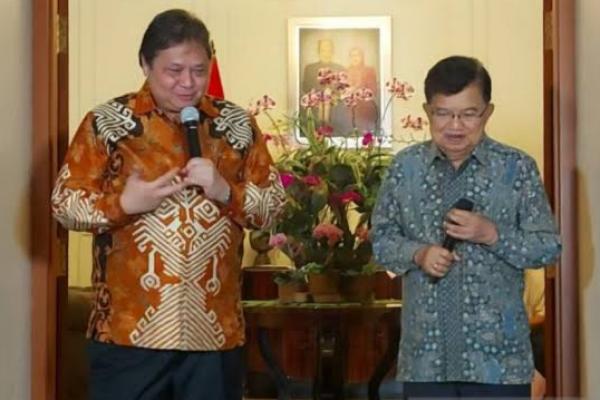 Temui JK,  Airlangga Laporkan Kabar Terkini Koalisi