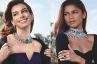 Pose Bareng Zendaya di Kampanye Perhiasan Mewah Bulgari, Anne Hathaway Pakai Sandal Tidur