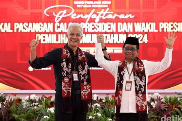 Pertama Kalinya Pasangan Kandidat Ganjar-Mahfud Unggul dalam Jajak Pendapat
