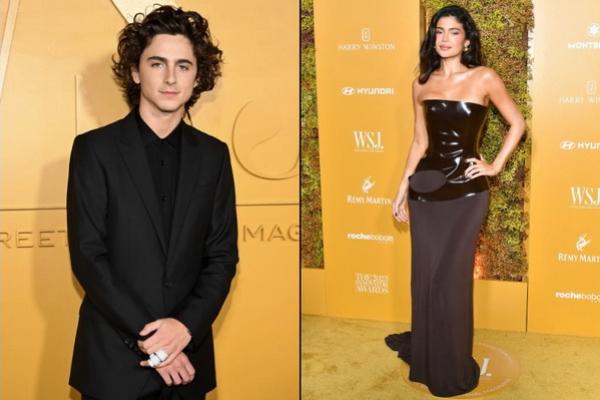 Tampil di Red Carpet, Kylie Jenner dan Timothee Chalamet Kompak Berbusana Hitam