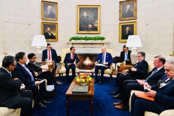 Bertemu di Gedung Putih, Jokowi Ajak Biden Hentikan Kekejaman Israel