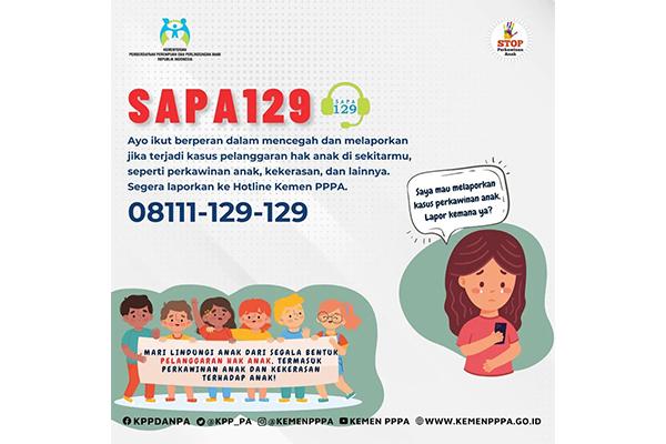 Layanan SAPA 129, KemenPPPA: Kasus Kekerasan Terus Meningkat