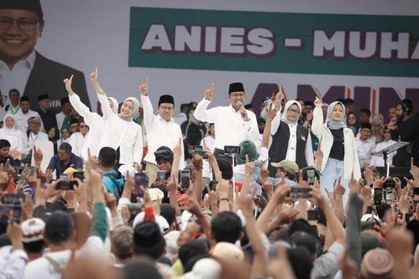 Dihadiri Rhoma Irama, Anies dan Muhaimin Kampanye Bareng di Pasuruan