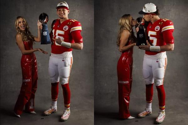 Brittany Mahomes dan Patrick Mahomes Rayakan Kemenangan Super Bowl 2024