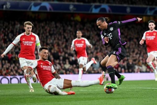 Arsenal vs Bayern Munich di Liga Champions. Foto: Getty Images/Shaun Botterill 