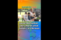 Jokowi Manfaatkan Libur Lebaran untuk Temani Cucu Bermain