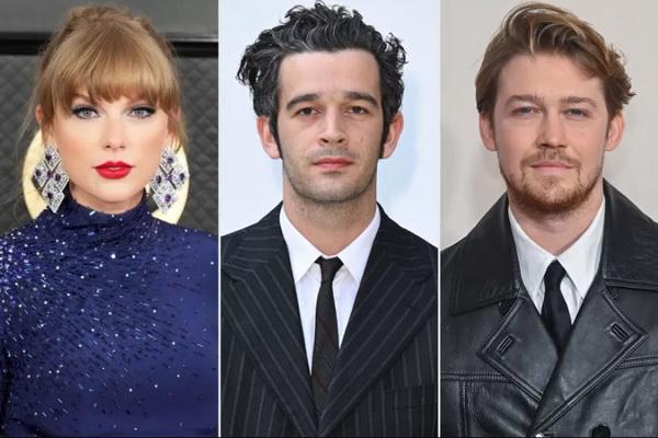 Taylor Swift, Matty Healy dan Joe Alwyn. (FOTO: JEFF KRAVITZ/FILMMAGIC; KARWAI TANG/WIREIMAGE/GETTY) 