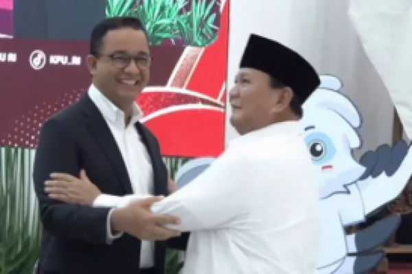 Presiden terpilih Prabowo Subianto dan Anies Baswedan (foto;Antara) 