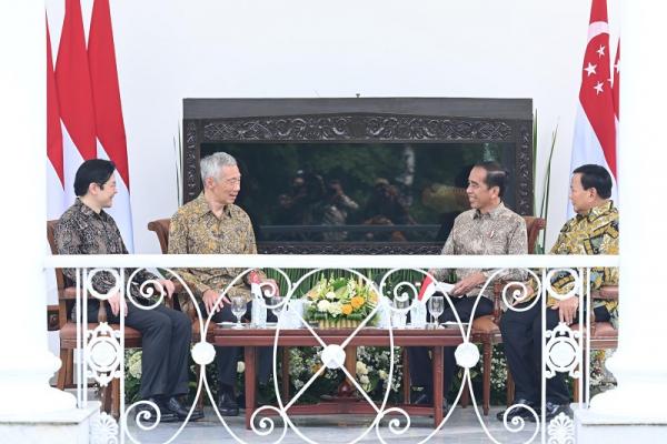 Pertemuan Presiden Joko Widodo dan Prabowo Subianto dengan PM Singapura Lee Hsien Loong di Istana Kepresidenan Bogor (Istimewa) 