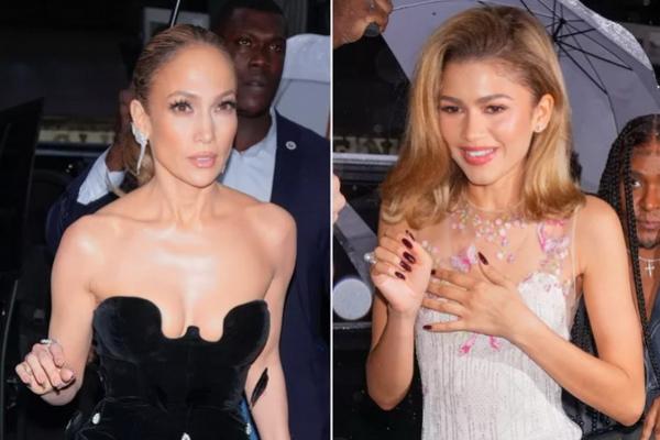 Jennifer Lopez, Zendaya menghadiri makan malam sebelum Met Gala Anna Wintour di New York City. (FOTO: GOTHAM/GC) 