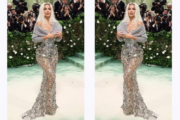 Met Gala 2024, Kim Kardashian Kembali Bikin Heboh dengan Gaun Korset Transparan