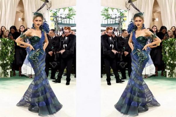 Met Gala 2024, Penampilan Dramatis Zendaya dengan Gaun Merak