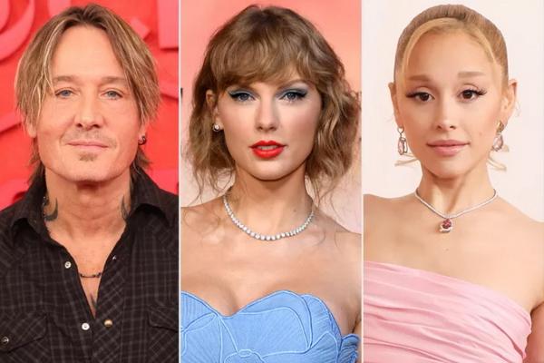 Keith Urban, Taylor Swift, Ariana Grande. (FOTO: GETTY IMAGE) 