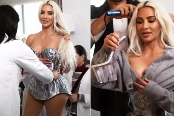 Kim Kardashian membagikan detail menakjubkan di balik penampilannya di Met Gala 2024. (FOTO: VOGUE/YOUTUBE) 