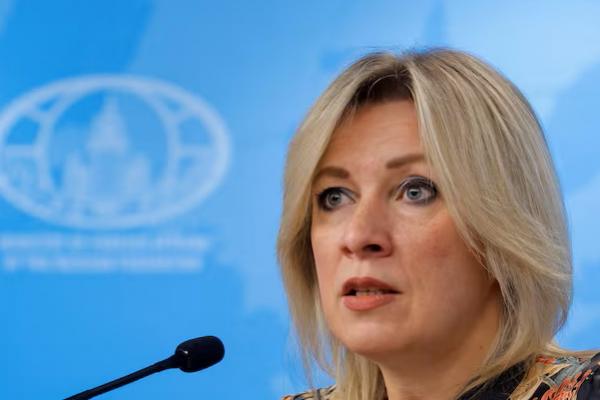 Juru bicara Kementerian Luar Negeri Rusia Maria Zakharova berbicara saat konferensi pers di Moskow, Rusia, 4 April 2023. REUTERS 