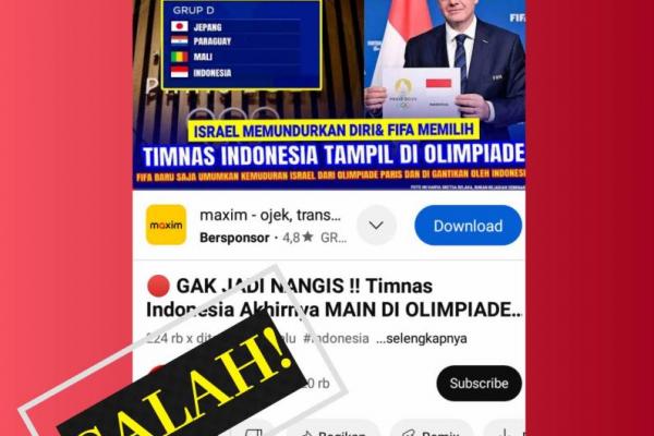 Salah! Timnas Indonesia Gantikan Israel Main di Olimpiade Paris 2024