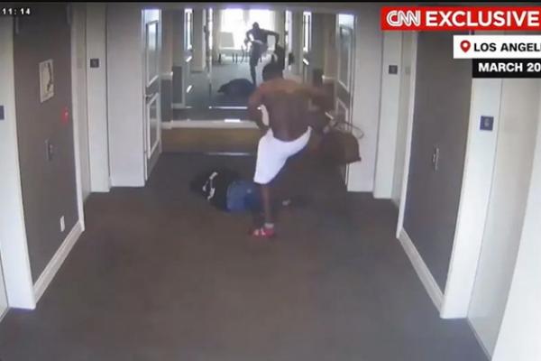 Rekaman CCTV yang memperlihatkan Sean Diddy Combs melakukan kekerasan terhadap Cassie Ventura. (FOTO: CCTV/CNN) 