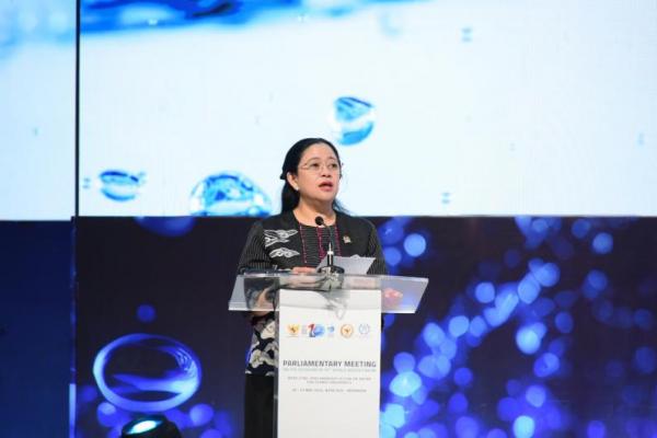 Ketua DPRRI Puan Maharani dalam pertemuan parlemen pada World Water Forum (WWF) 2024 di Nusa Dua, Bali. Foto: dpr 
