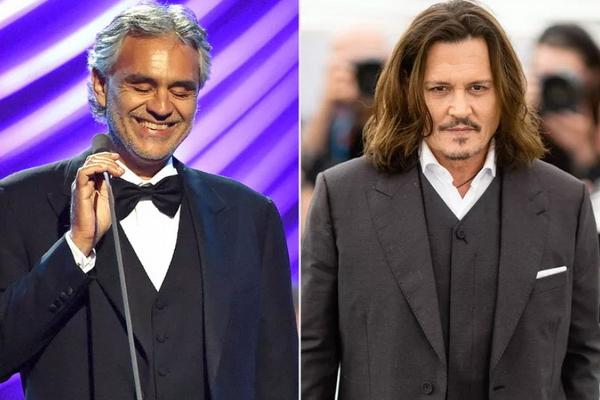 Jelang Konser Bersama, Andrea Bocelli Puji Johnny Depp Bintang Rock Sejati