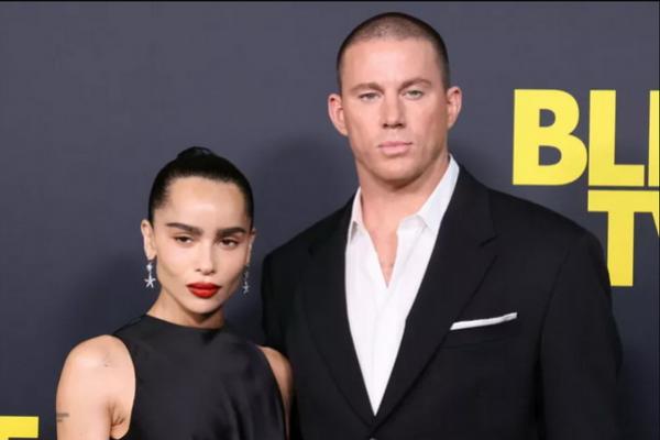 Premier Blink Twice, Zoe Kravitz dan Channing Tatum Kompak Pakai Ansambel Serba Hitam