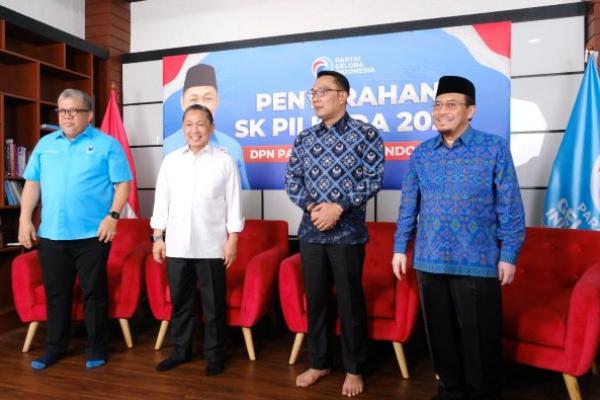 Ridwal Kamil-Suswono Terima Rekomendasi Dukungan Partai Gelora untuk Pilkada Jakarta