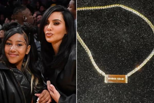 North West Beri Hadiah Ulang Tahun Kalung Berlian `Skibidi Toilet` untuk Ibunya Kim Kardashian