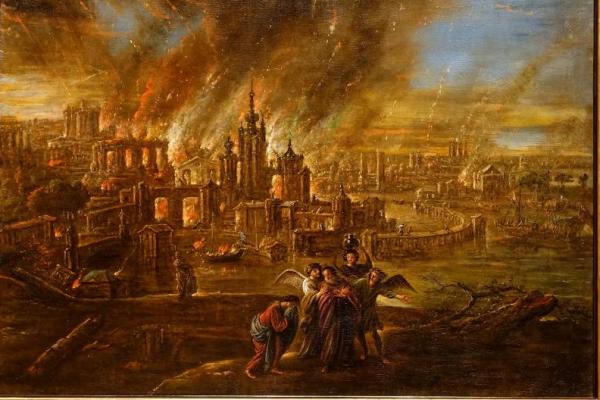 Lukisan terbakarnya Sodom dan Gomora (Foto: Jacob de Wet II via Wikipedia) 