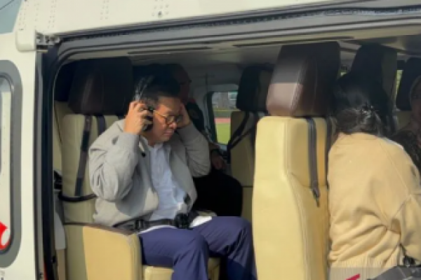 Gunakan Helikopter Polisi Pramono Pantau Kondisi Terkini Banjir Jakarta