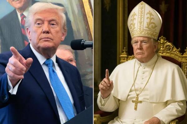 Donald Trump Unggah Foto AI Dirinya sebagai Paus Gantikan Mendiang Paus Fransiskus