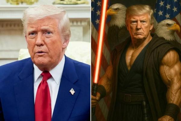 Hari Star Wars, Gedung Putih Bagikan Foto AI Donald Trump Pegang Lightsaber `Penjahat`