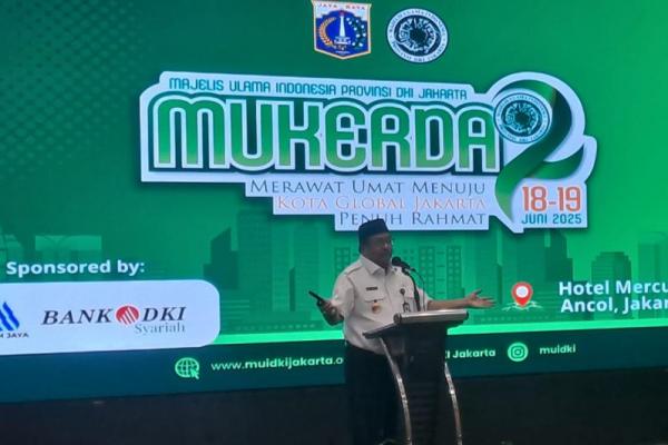 Wakil Gubernur DKI Jakarta Rano Karno atau Bang Doel dalam pembukaan Mukerda MUI DKI Jakarta, di kawasan Ancol, Jakarta, Rabu (Foto: Ist) 