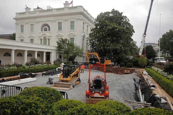 Kondisi Rose Garden di Gedung Putih pada tanggal 18 Juni 2025. (FOTO: GETTY IMAGE) 