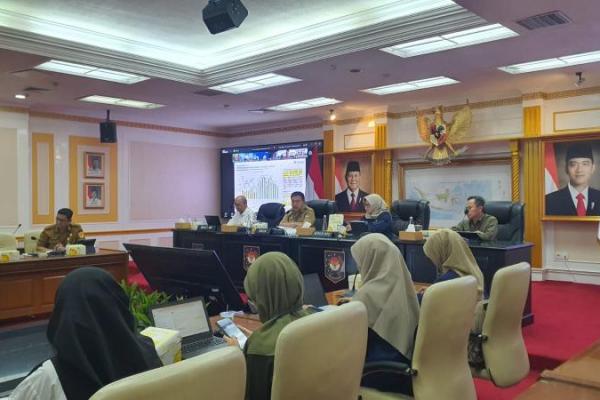 Rapat Koordinasi Pengendalian Inflasi Daerah yang diselenggarakan Kementerian Dalam Negeri (Kemendagri) di Jakarta, Senin (23/6/2025).(foto:NFA) 