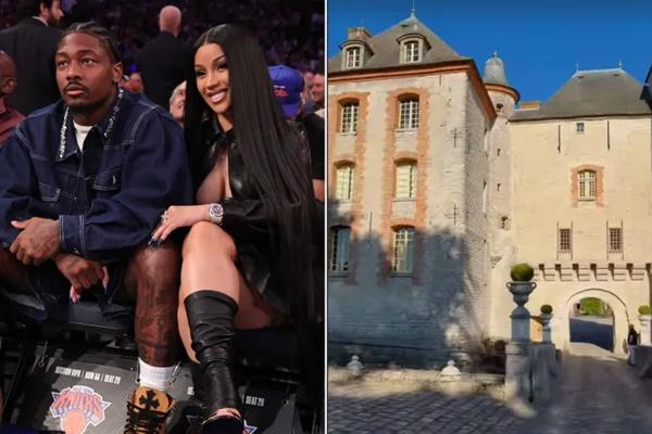 Cardi B memberikan tur kastil yang disewa Stefon Diggs untuk perjalanan internasional mereka. (FOTO: GETTY IMAGE/INSTAGRAM) 