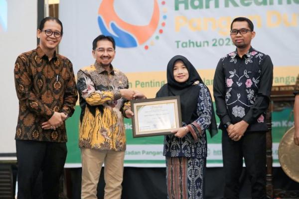Sekretaris Utama NFA, Sarwo Edhy, saat puncak peringatan Hari Keamanan Pangan Sedunia di IPB International Convention Center, BogoSelasa (24/6/2025).(foto: NFA) 
