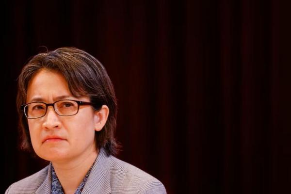 Wakil Presiden Taiwan Hsiao Bi-khim menghadiri konferensi pers di Taipei, Taiwan, 19 Juni 2024. REUTERS 