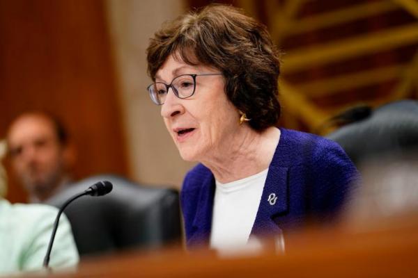 Ketua Komite Alokasi Senat AS Senator Susan Collins menghadiri sidang di Capitol Hill di Washington, AS, 10 Juni 2025. REUTERS 