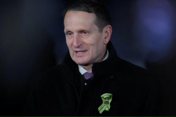 Direktur Badan Intelijen Luar Negeri Rusia Sergey Naryshkin menghadiri upacara peringatan 80 tahun pencabutan pengepungan Leningrad, dekat desa Zaitsevo, Leningrad, Rusia, 27 Januari 2024. REUTERS 