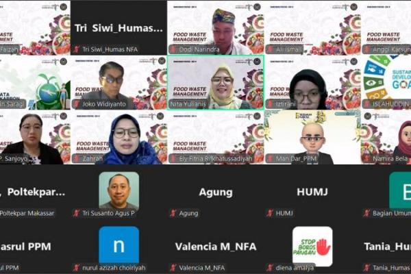 Diskusi Daring Food Waste Management: Menjawab Tantangan Keamanan Pangan dan Lingkungan di Jakarta, Senin (30/6/2025).(foto:NFA) 