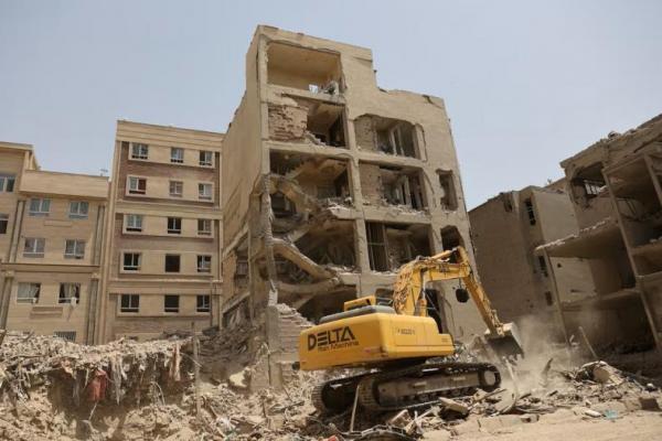 Pemandangan menunjukkan akibat serangan Israel terhadap sebuah gedung pada hari Senin, di Teheran, Iran, 26 Juni 2025. WANA via REUTERS 