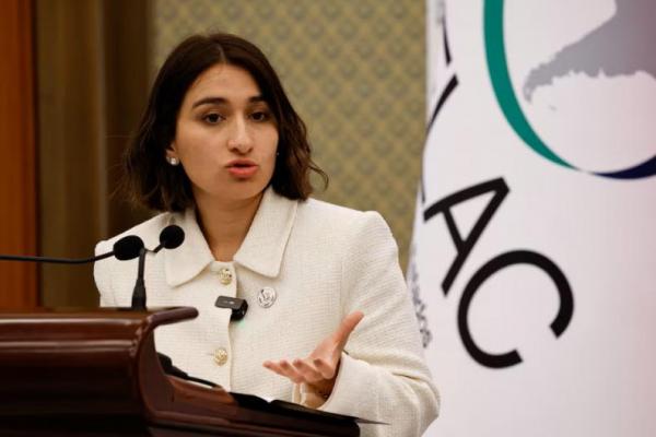 Menteri Luar Negeri Kolombia Laura Sarabia menghadiri konferensi pers untuk pertemuan tingkat menteri Forum China-CELAC, di Wisma Negara Diaoyutai, di Beijing, China, 13 Mei 2025. REUTERS 