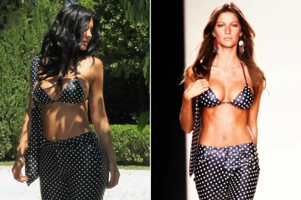 Liburan di Eropa, Bikini Polkadot Kylie Jenner Tiru Supermodel Gisele Bundchen. (FOTO: INSTAGRAM/GETTY IMAGE) 
