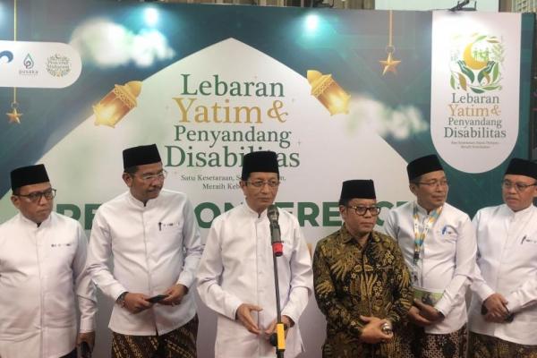 Menag Nasaruddin Umar saat jumpa pers di Kantor Kemenag RI (Foto: Ist) 