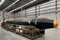 Pemandangan Kendaraan Peluncur Suborbital Kestrel I, yang dioperasikan oleh AtSpace, perusahaan saudara dari perusahaan rintisan roket Taiwan TiSpace, di fasilitas AtSpace di Willawong, Queensland, Australia, 23 Juli 2024. Handout via REUTERS