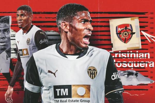 Bek terngah Valencia, Cristhian Mosquera (Foto: Goal) 