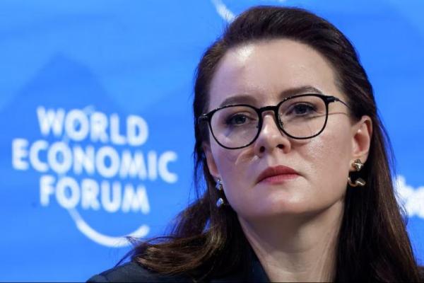 Yulia Anatoliivna Svyrydenko, Wakil Perdana Menteri Pertama Ukraina, berpartisipasi dalam diskusi panel di Davos, Swiss, 23 Januari 2025. REUTERS 