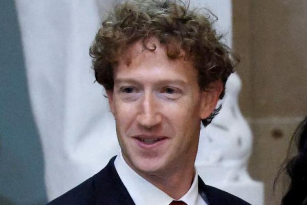 CEO Meta Mark Zuckerberg terlihat sebelum jamuan makan siang pada hari pelantikan masa jabatan kedua Presiden AS Donald Trump di Washington, AS, 20 Januari 2025. REUTERS 