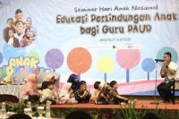Direktorat Guru PAUD dan PNF Kemendikdasmen bekerja sama dengan KemenPPA menyelenggarakan seminar bertajuk Edukasi Perlindungan Anak bagi Guru PAUD sebagai wujud peringatan Hari Anak Nasional tahun 2025 (Foto: Kemendikdasmen) 