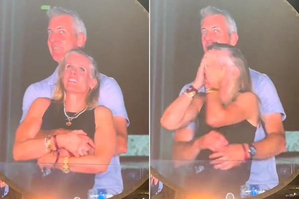 CEO Astronomer Andy Byron yang ketahuan berselingkuh dengna kepala SDM Kristin Cabot di konser Coldplay. (FOTO: TIKTOK) 